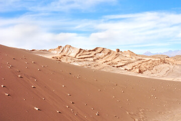 The so-called Valley of the Moon in the Chilean Atacama Desert  west of San Pedro de Atacama