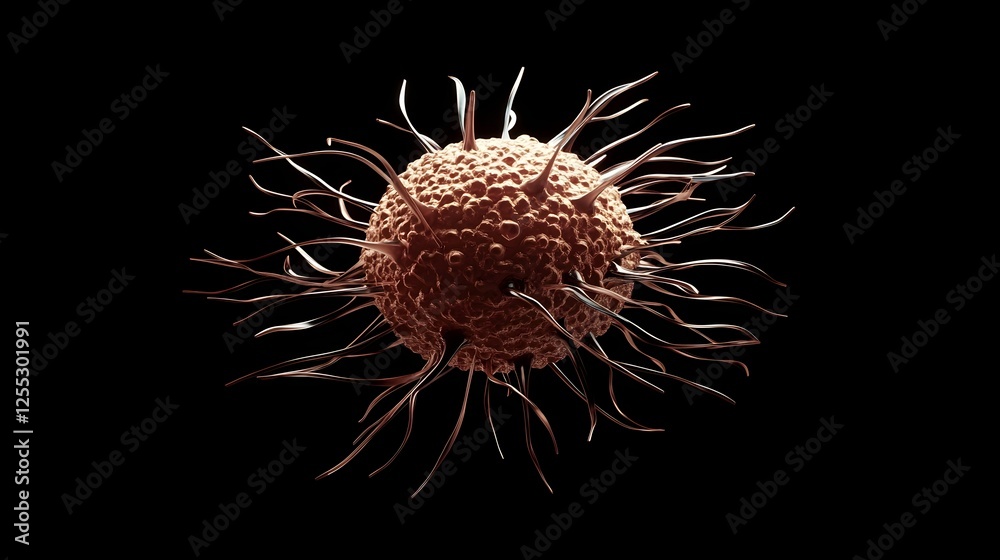 Leinwandbilder close up view of a highly magnified microscopic cell structure revealing intricate biological detail