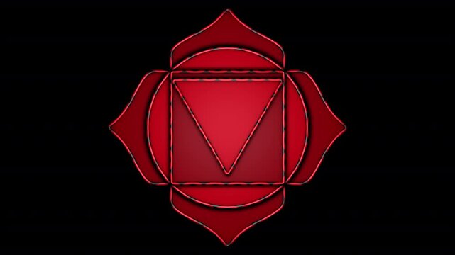 Stunning high-quality animated Root Chakra with alpha channel. Perfect for spiritual and healing visuals.