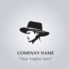 hat logo company vector illustration
