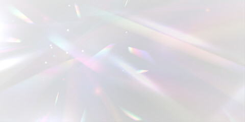 PNG Shimmering crystal dust with rainbow light. Magical sparkling particles on a transparent background. PNG A glowing magic background with glitter and soft bokeh. Glitter and neon glow. © ANATOLII