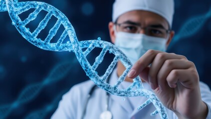 Exploring Human DNA: Scientist studies human DNA and treats it