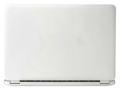 PNG Minimalist white laptop closed