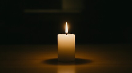 Flickering Candlelight Illuminating Serenity Amidst Darkness Quiet Glow Warmth and Contemplation