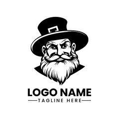 leprechaun vector logo mascot patrick's day illustration