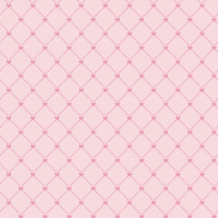 ピンクのハートの格子柄背景素材