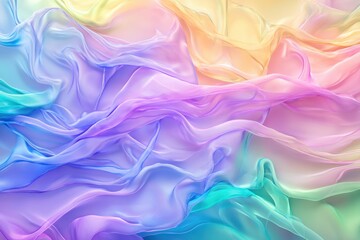 Soft Pastel Drapery with Flowing Textures in Gentle Hues