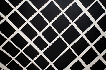 Abstract Geometric Pattern of Black and White rectangles on Wall