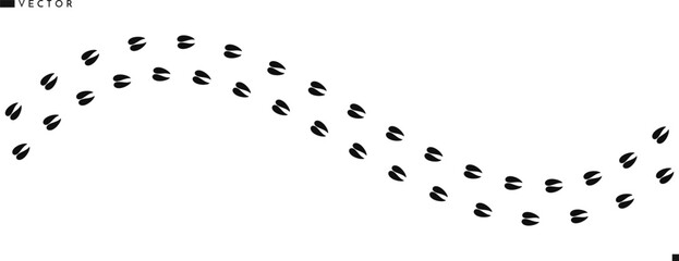 Impala paw prints vector illustration. Wild animal footprints © Aleksei_7799