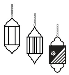Collection of Islamic Architectural Window Designs silhouette 