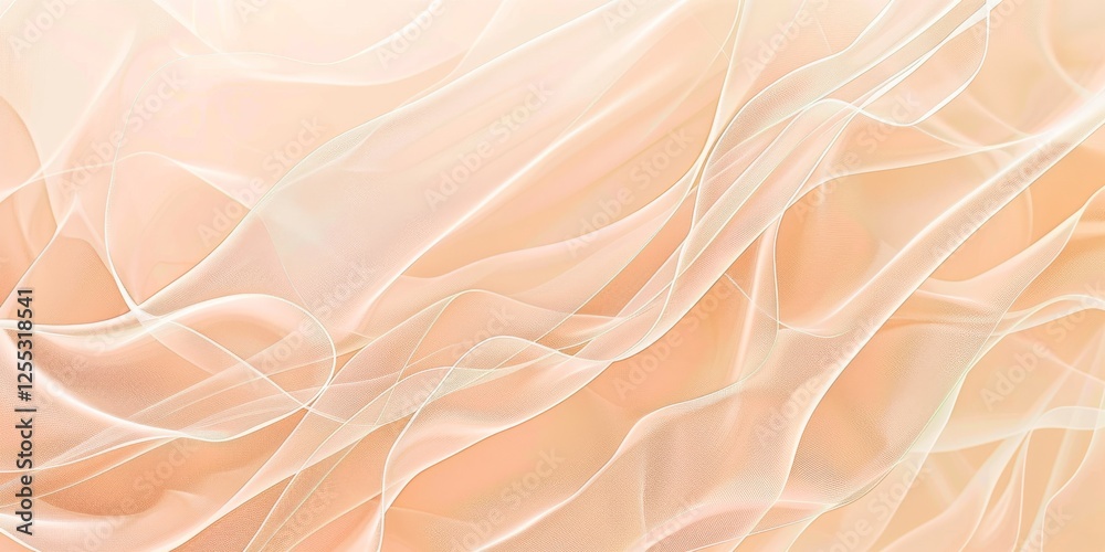 Aufkleber a minimalistic composition with a light peach blush background, delicate lines and subtle patterns, 