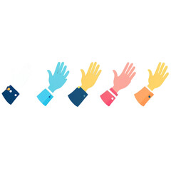 Fototapeta premium Hand Gesture Icon: A clean and clear illustration of a hand gesture, such as a peace sign, with a transparent background for seamless integration.