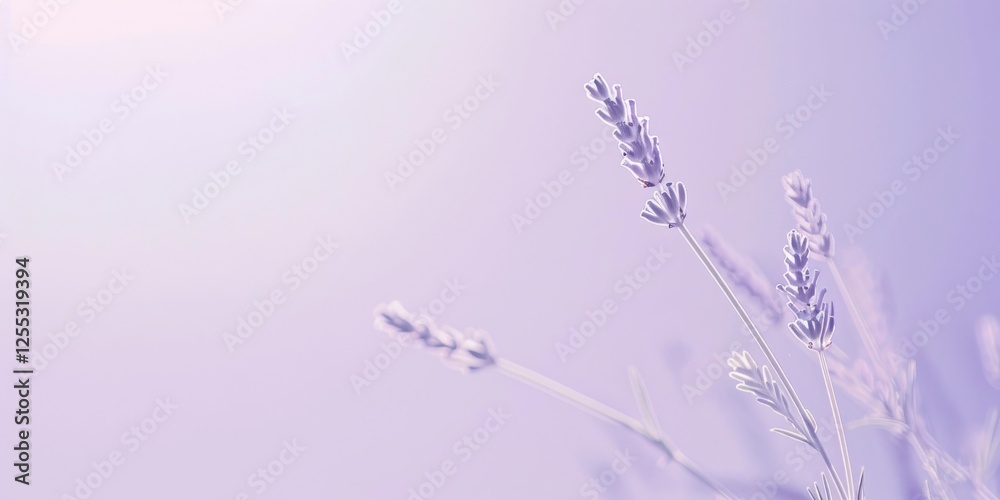 Aufkleber A minimalistic composition with a light periwinkle background, Delicate lines and subtle patterns, Elegant minimalist style