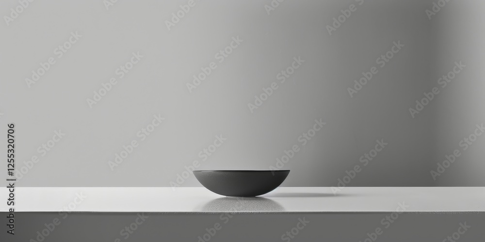 Aufkleber A minimalistic composition with a light slate grey background, Simple forms and minimal textures, Sleek minimalist style