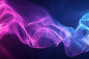 Fototapeta premium Ethereal Pink and Blue Smoke Wave Abstract Background Design