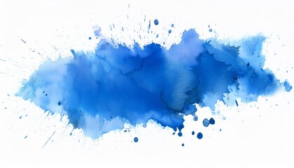 Obraz premium Artistic blue watercolor splash effect template