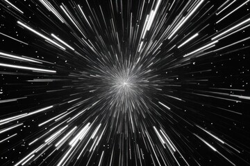 Obraz premium Abstract Light Speed Effect with Starburst and Motion Blur