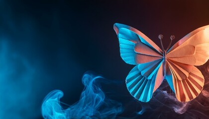 Obraz premium Shining butterfly from paper 