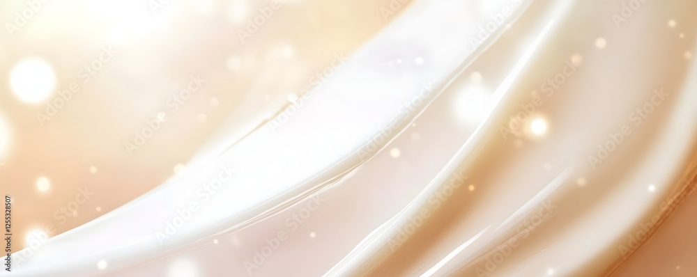 Fototapete Shimmering ethereal light rays in a soft dreamy and hazy atmosphere  Glowing luminous and iridescent bokeh effects create a captivating magical and surreal visual experience