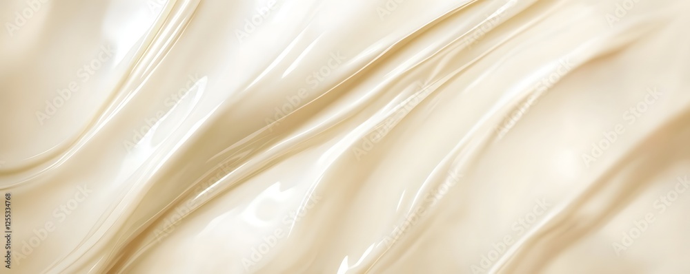Leinwandbilder Soft smooth and luxurious satin fabric material with flowing draped patterns and elegant curves and waves  Serene clean and minimalist abstract background design