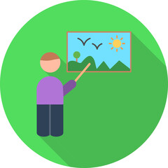 Art Museum Guide Vector Icon