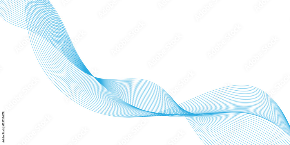 Poster abstract wave line element for design blue and white, vector illustration.abstract wave line for ban