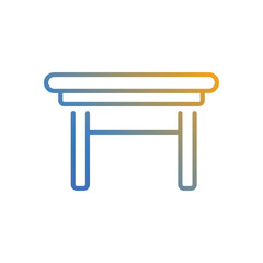 Table icon vector stock illustration