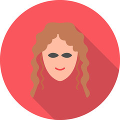 Hair Curly Vector Icon