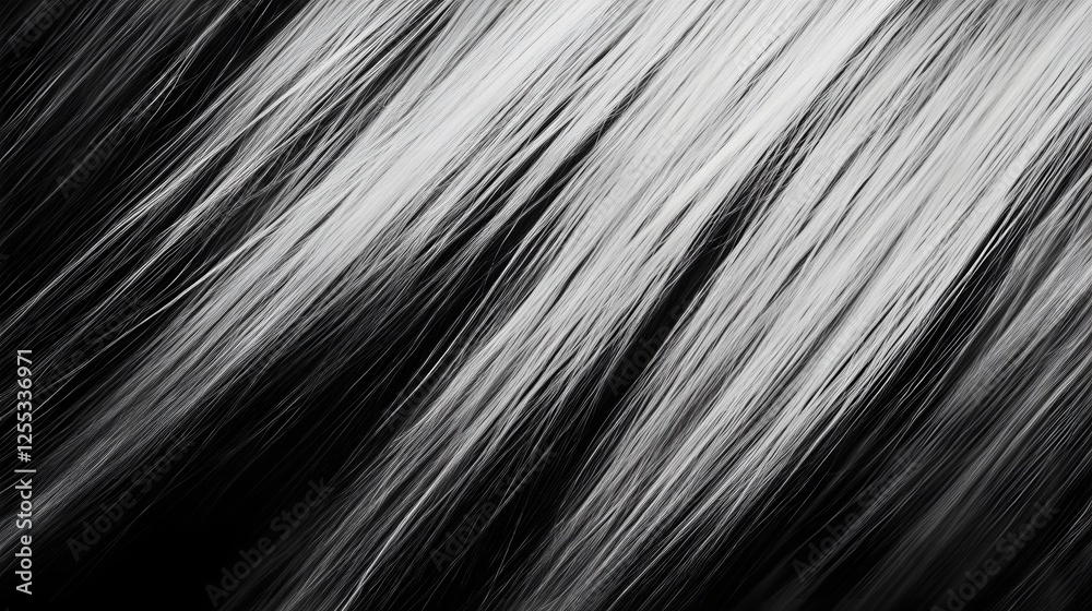 Poster Swirling abstract dynamic background with dramatic monochrome motion blur effect  Elegant contemporary digital art texture with graphic geometric patterns and contrasting dark and light elements