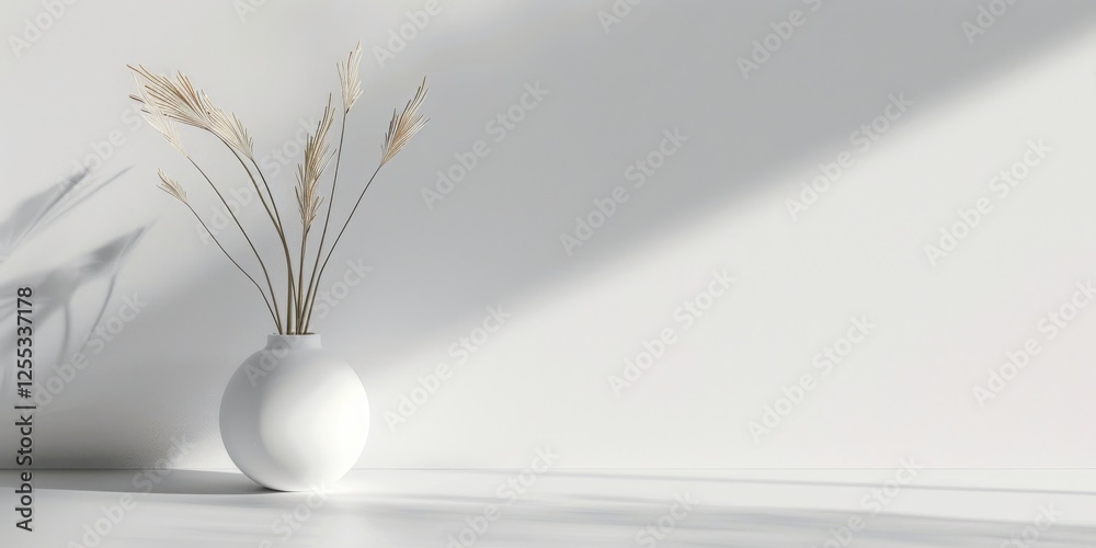Poster A minimalistic setup with a soft steel gray background, Smooth gradients and clean lines, Contemporary minimalist style