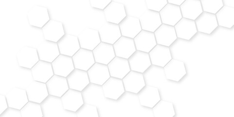 Abstract background with hexagon, modern abstract polygonal pattern,  wire mesh material made of a network of wire or thread, futuristic abstract honeycomb mosaic white background, 