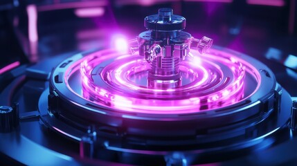 Holographic Quantum Processor Glowing with Swirling