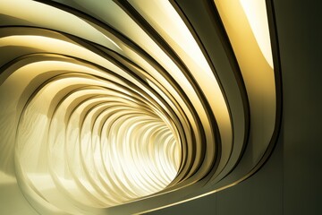 Naklejka premium Abstract Design in Curved Lines of Light and Shadow Patterns
