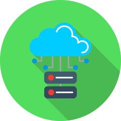 Cloud Database Vector Icon