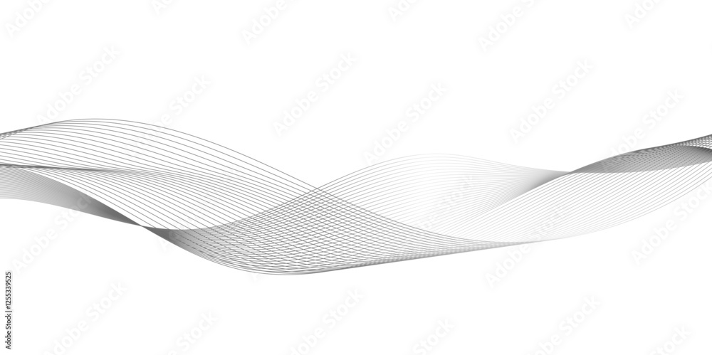 Poster abstract multicolor gradient wave lines vector background, texture with light and shadow, technology