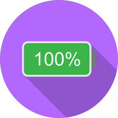 Unique Full Battery Vector Icon
