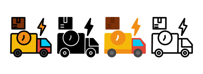 Set of Express Delivery Icon