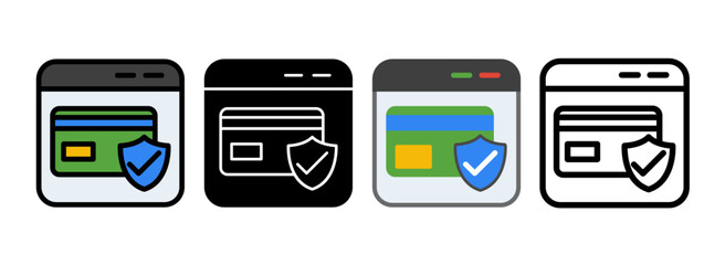 Set of Secure Payment Icon