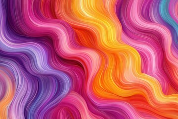 Fototapeta premium Vibrant Abstract Wavy Patterns in Shades of Pink and Orange