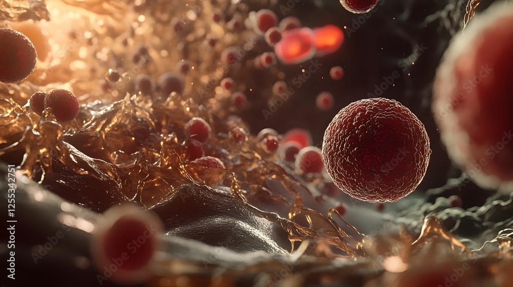 Leinwandbilder vibrant and colorful microscopic image showcasing the intricate details and patterns of microorganis