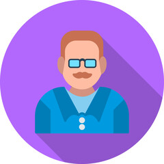 Unique Male Professor Vector Icon