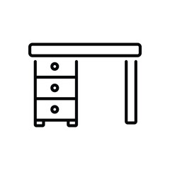 Desk icon vector stock illustration