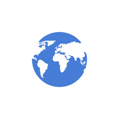 Globe earth vector icon. Illustration.