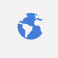 Globe earth vector icon. Illustration.