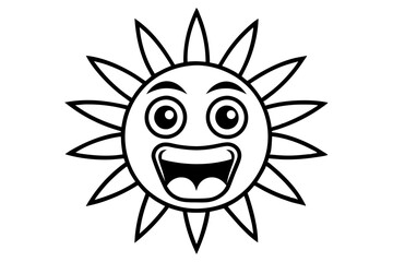 Wow Reaction Line Art Emoji Silhouette Icon – Expressive Black Vector, wow emoji, reaction icon, surprised face, expressive emoji, line art emoji, silhouette icon.