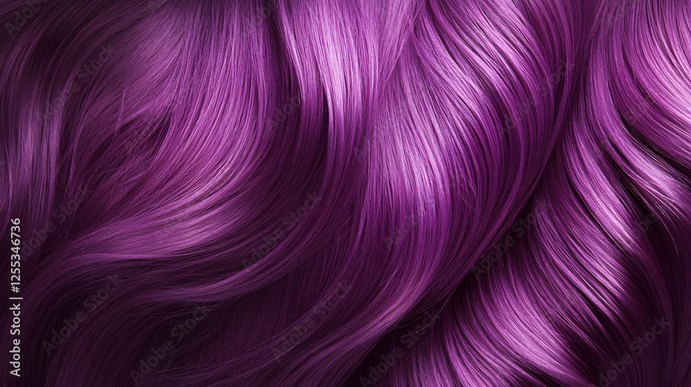 Fototapete Vibrant swirling waves of rich velvety purple fluid create an elegant captivating abstract design with dynamic movement and a mesmerizing dreamlike