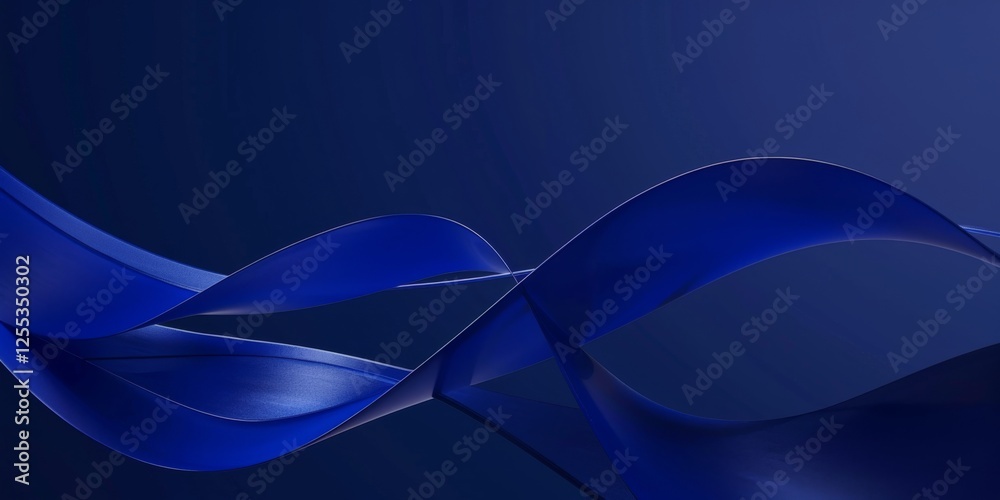 Poster a refined minimalist composition with a deep blue background, clean lines and abstract forms, minima