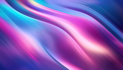 Obraz premium Holographic Mesh Lights. Blue Purple Pink Colors Hologram Dreamy Background. Rainbow Iridescent Gradient. Minimalist Holographic Fluid Wallpaper.