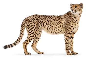 Cheetah isolated in white background