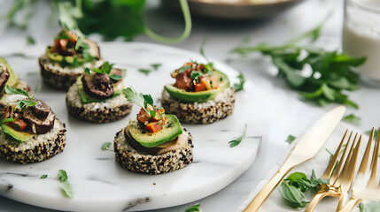 Delicious Quinoa Bites with Avocado & Mushrooms